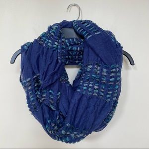 Navy Knit Detail Infinity Scarf ✨BUNDLE 2 SCARVES FOR $10✨